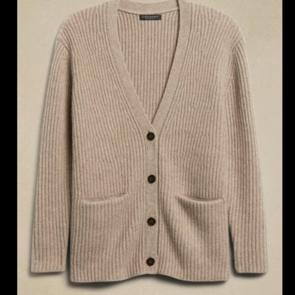 Banana Republic curio cashmere cardigan (medium, taupe) - Picture 1 of 12
